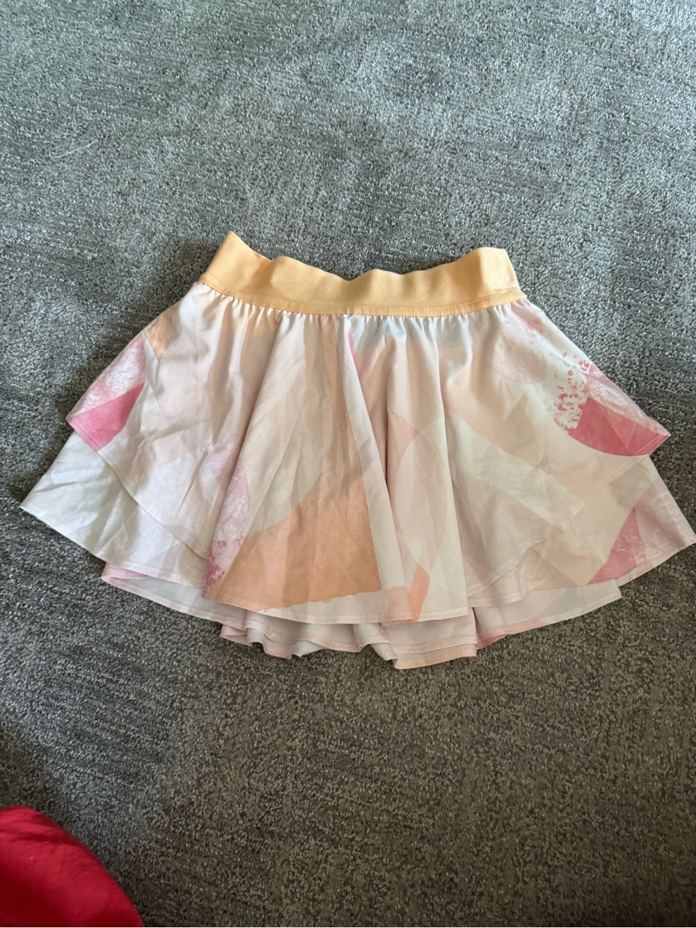lululemon athletica Peach & Pink Floral-Print Skater Skirt